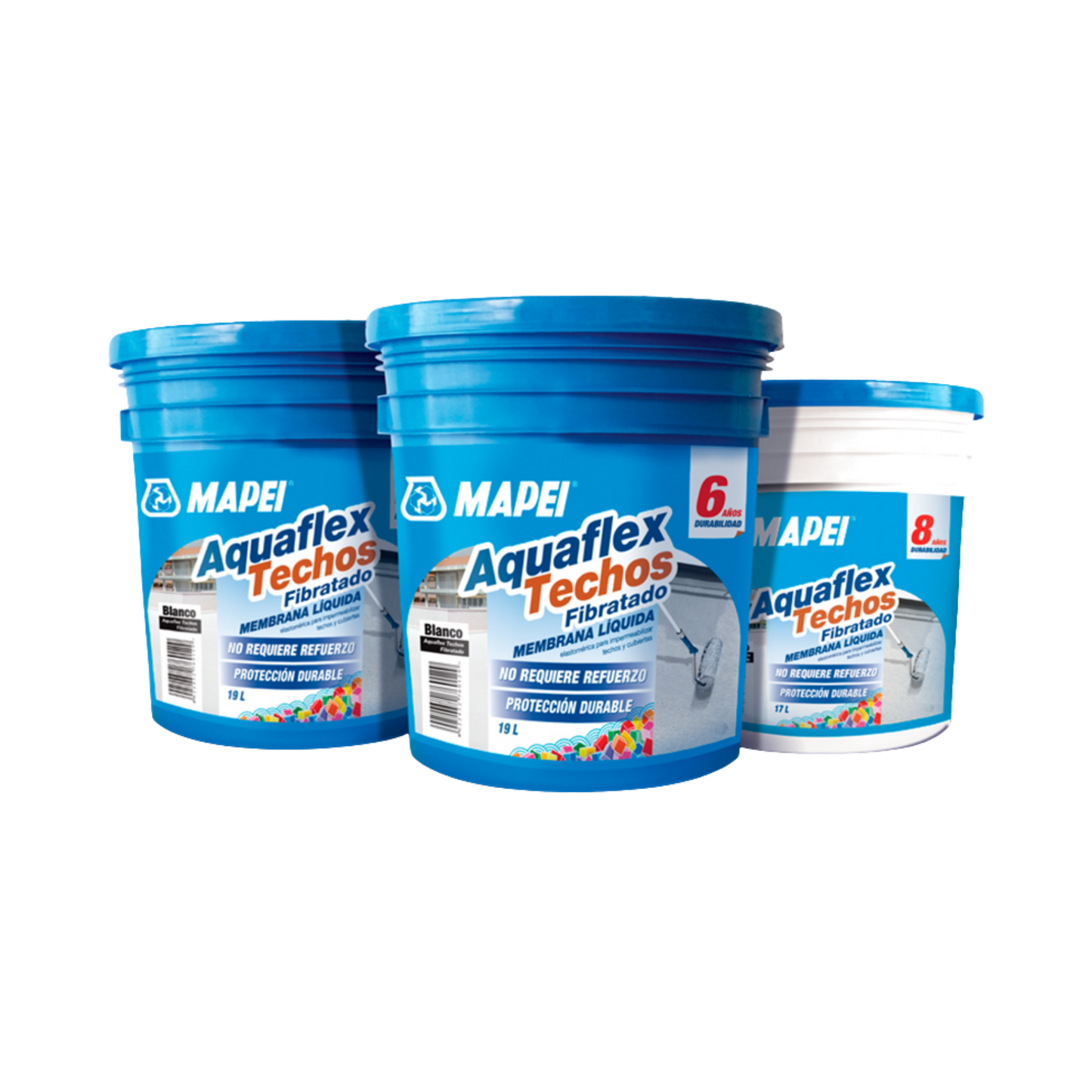 Impermeabilizante fibratado Aquaflex 8 años para techos