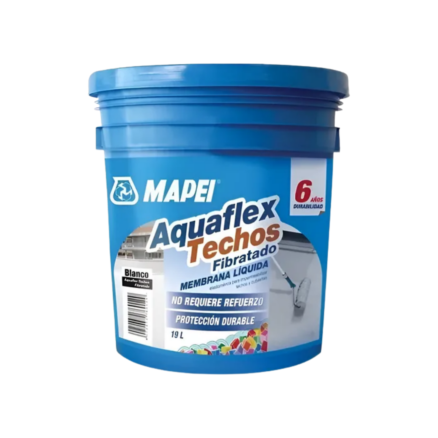 Aquaflex Techos Fibratado 6 Años | Impermeabilizante Acrílico con Fibras