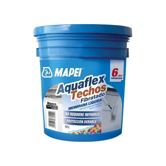 Aquaflex Techos Fibratado 6 Años | Impermeabilizante Acrílico con Fibras
