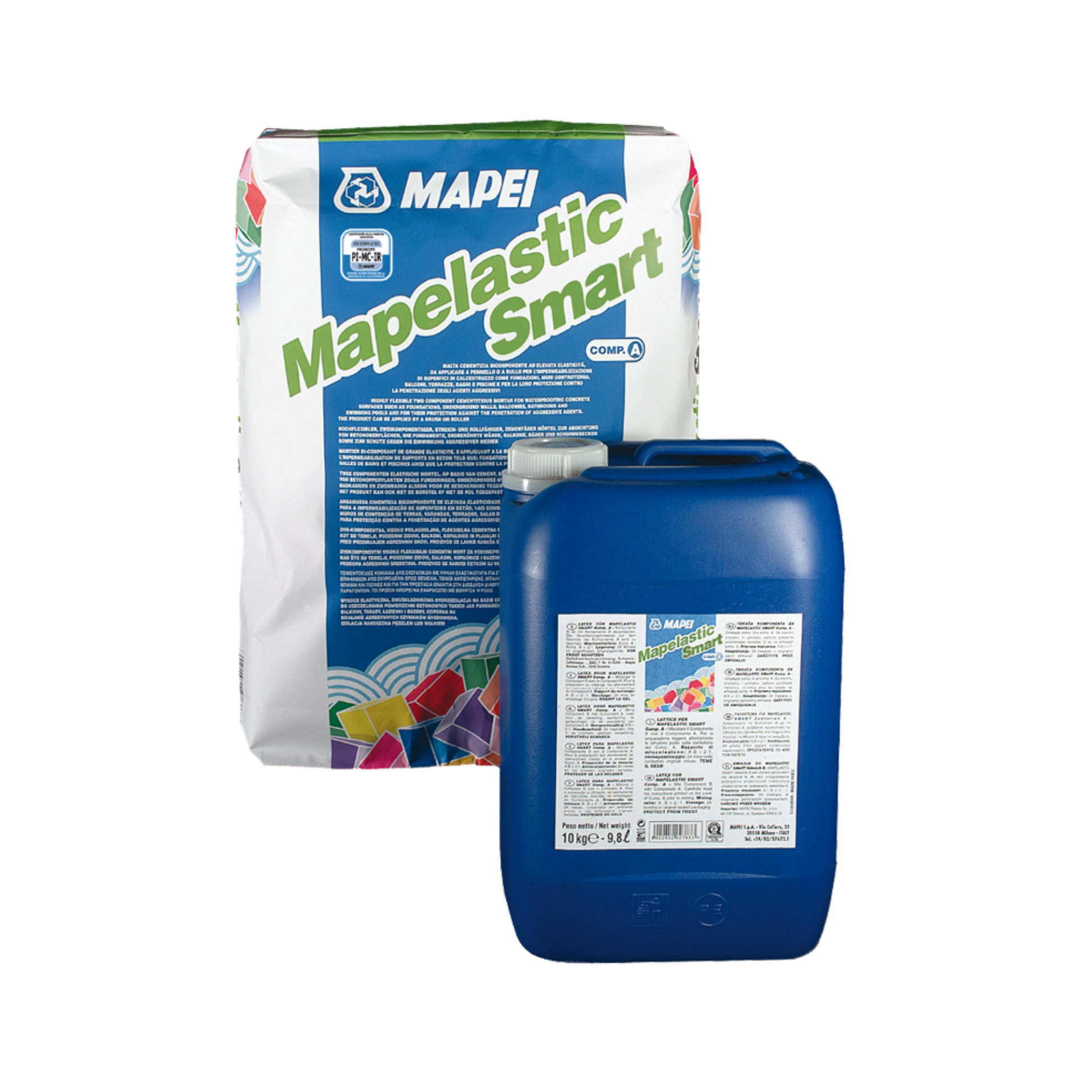 Mapelastic Smart mortero impermeabilizante cementoso bicomponente para concreto